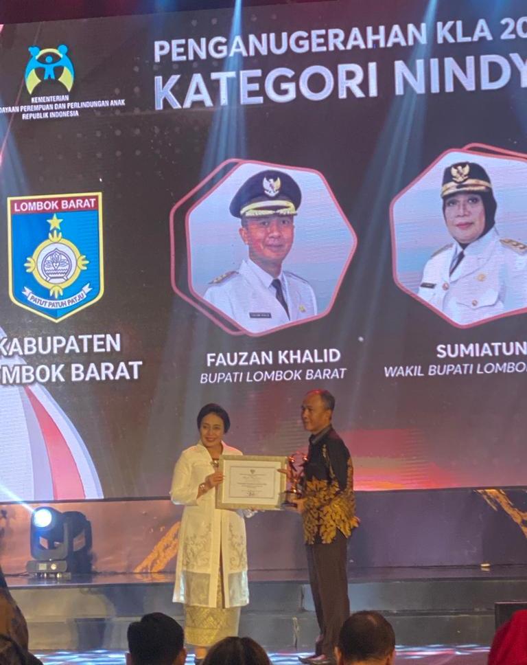 Lobar Raih KLA Kategori Nindya, Bupati Fauzan : Penghargaan KLA Harus Disyukuri dan Ditingkatkan Ke Depannya