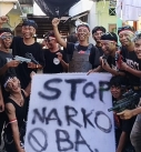 Meriahkan HUT Ke 80 RI, Pemuda Kediri Gaungkan Semangat Anti Narkoba Lewat Lomba Gerak Jalan